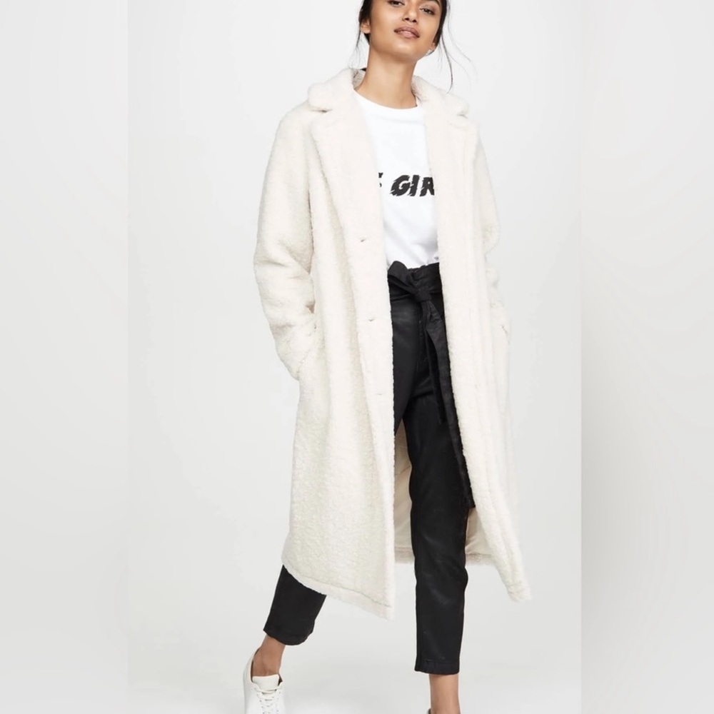 Revolve cupcakes & cashmere long cream coat size XS NWT